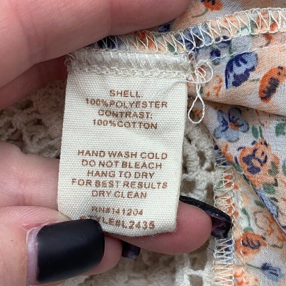 🎉Hem & Thread White, Orange & Blue Sheer Tank - Picture 5 of 7